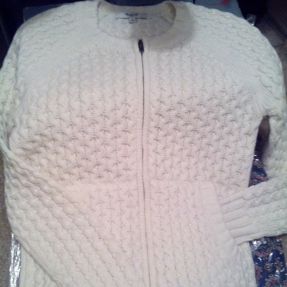Madewell Dove Zip Cardigan XS